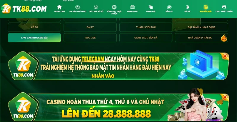 Cược thủ TK88 hãy tham gia vào trải nghiệm game